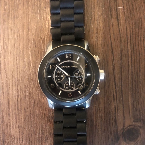 Michael Kors Ladies Runway Black Chronograph Watch main image 8